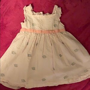 Pink/white striped dress